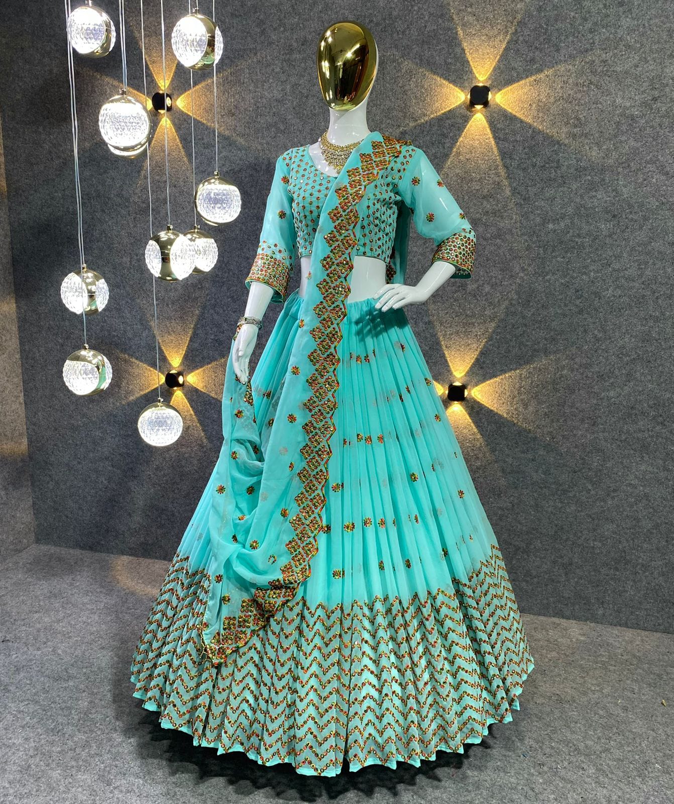 Embroidered Attractive Party Wear Silk Lehenga choli