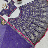 Charming Purple Georgette Lehenga