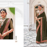 Party wear Vichitra silk saree