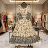 Classic Creamy Embroidered Gown