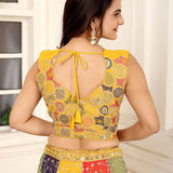 Beautufull Colored Georgette Silk Lehenga