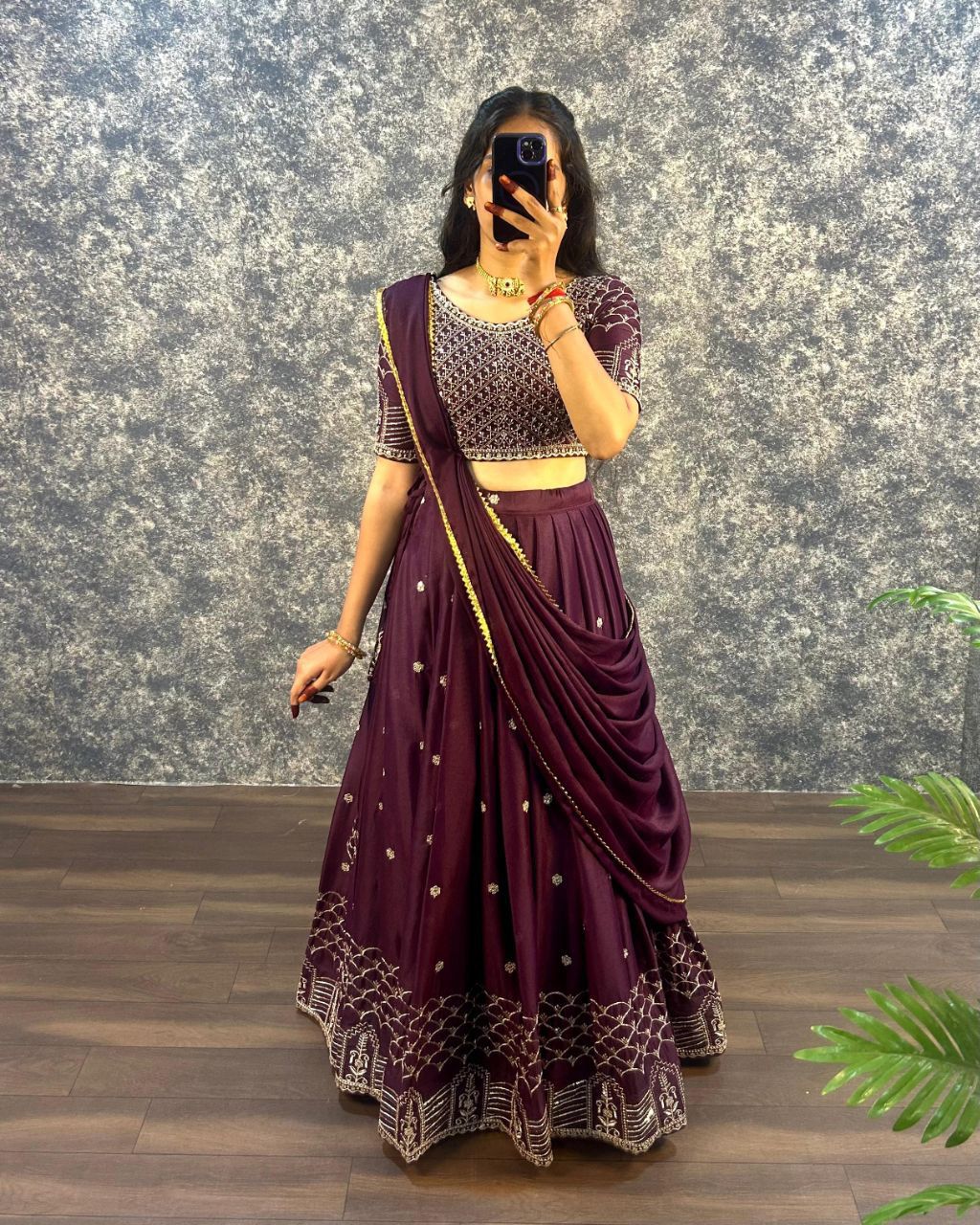 Traditional Faux Georgette Lehenga