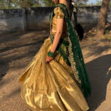 Traditional Organza Silk Pattu Silk Lehenga