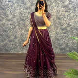 Heavy Star Silk Georgette  Lehenga