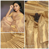 Beautyfull Golden Tissue Silk Saree