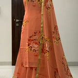 Digital Printed Georget Lehenga