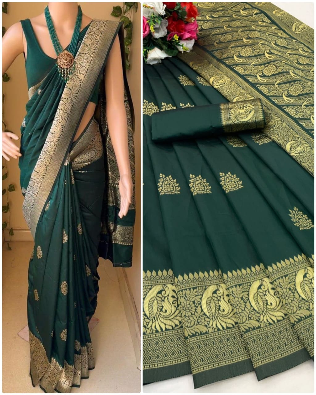 Soft Lichi Silk Saree