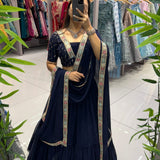 Dark Blue Traditional Lehenga Choli