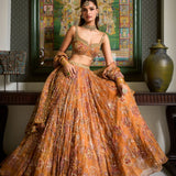 Blooming Silk Embroidered Lehenga
