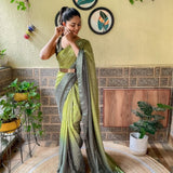 Premium chinon with seqwance work saree