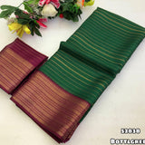 Moss Gold Zari Weaving Saree