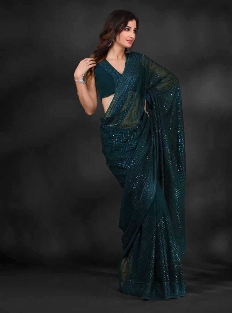 Exclusive Celebrity Style Designer Sequance Saree