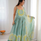 Pretty Floral Printed Anarkali Suit