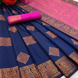 Beautiful Rich Pallu Soft Lichi Silk Saree