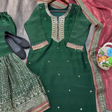 Fancy Green Sharar Suit Collection