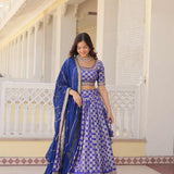 Designer Pure Viscose Jacquard fabric Lehenga