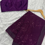 Wine Lavish Sequence Saree