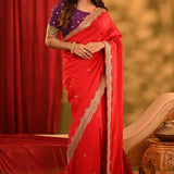 Karwa Chauth Special Red Saree