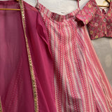 Pink Slub Silk Lehenga Choli