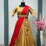 Traditional Organza Silk Pattu Silk Lehenga