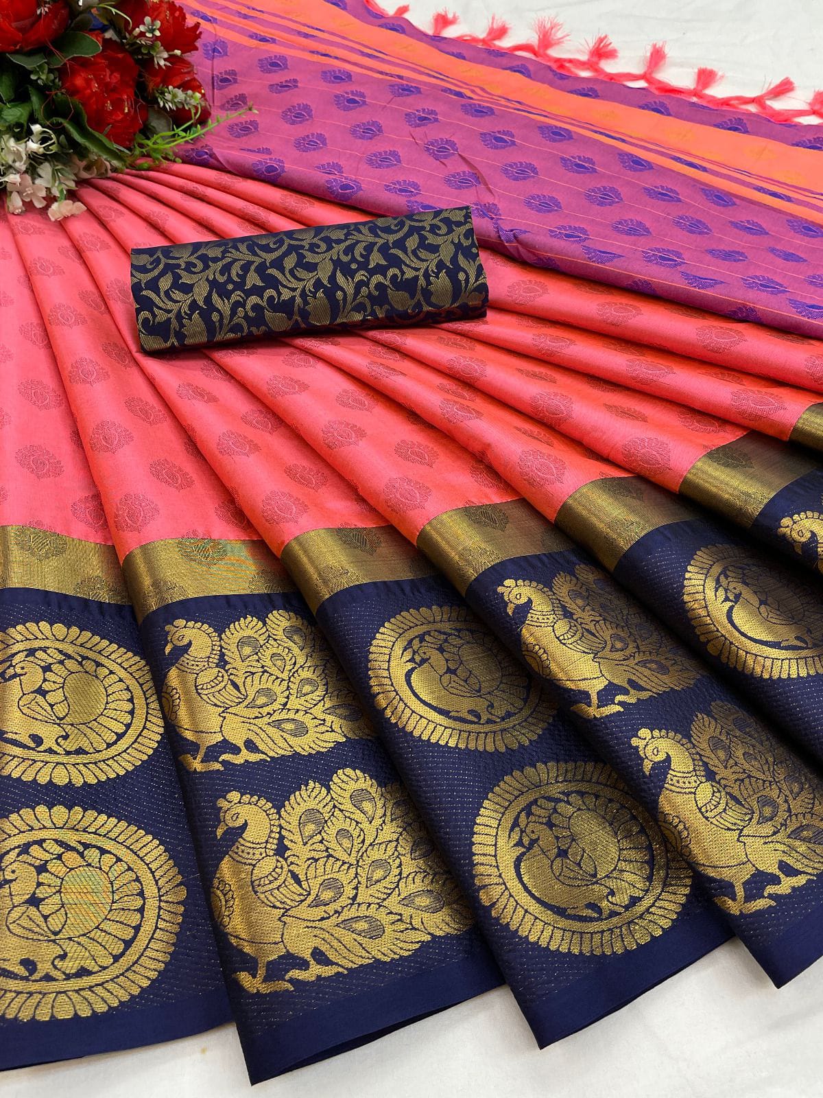 Aura Soft Cotton Silk Saree