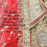 Designer Bridal Velvet Lehenga Choli