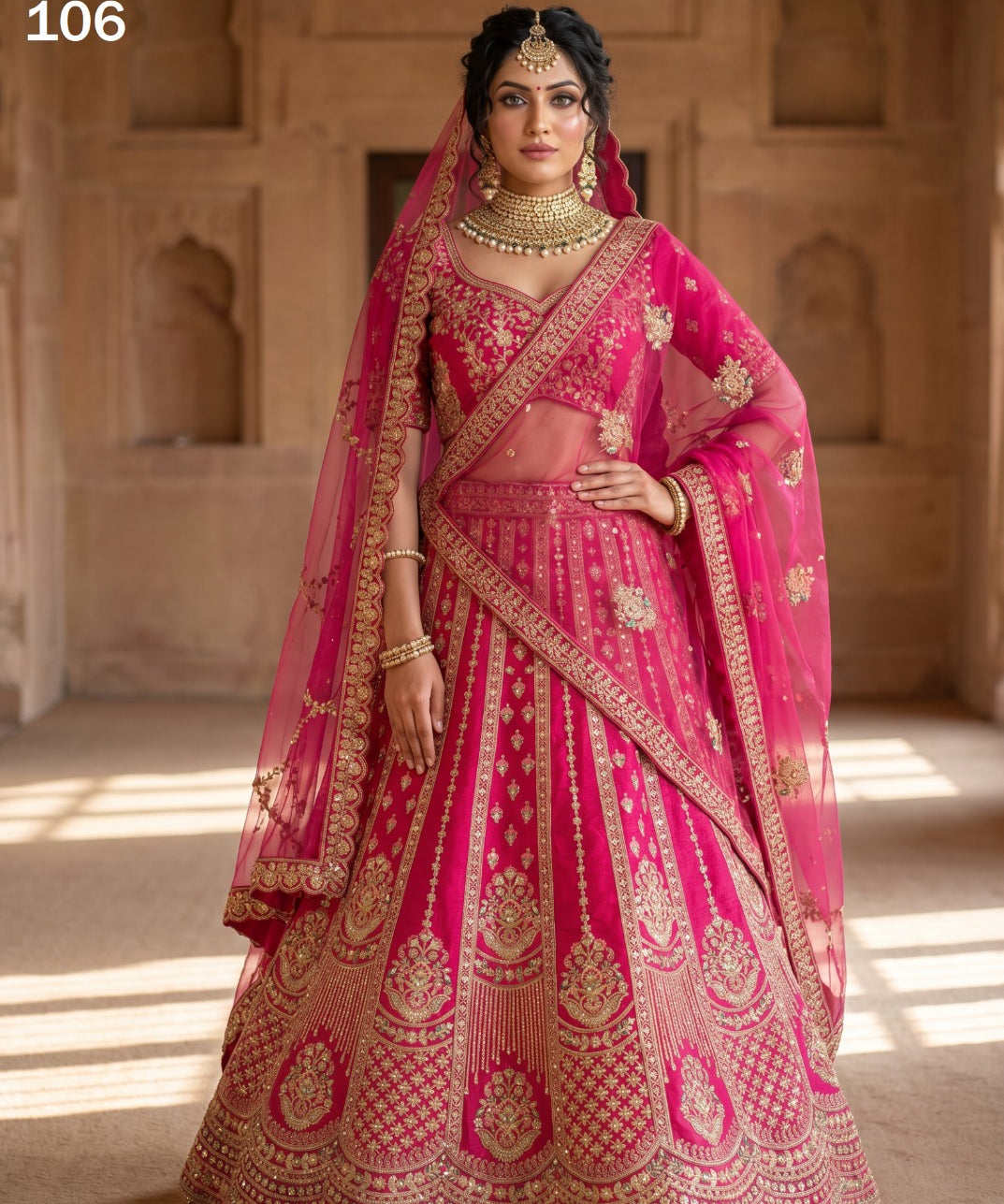 Royal Bridal Wedding Velvet Lehenga