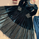 Pretty Designer Velvet Anarkali Gown