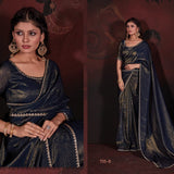 Beautifull Shiny Crush  Silk Saree