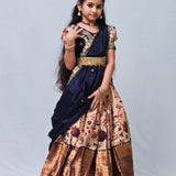 Heavy Lichi Silk Kids Lehenga