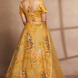 Dashing  flower Organza Lehenga