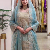 Designer Embroidered Top Sharara