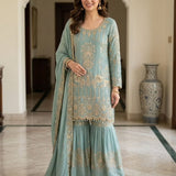 Classic Designer Embroidered Suit