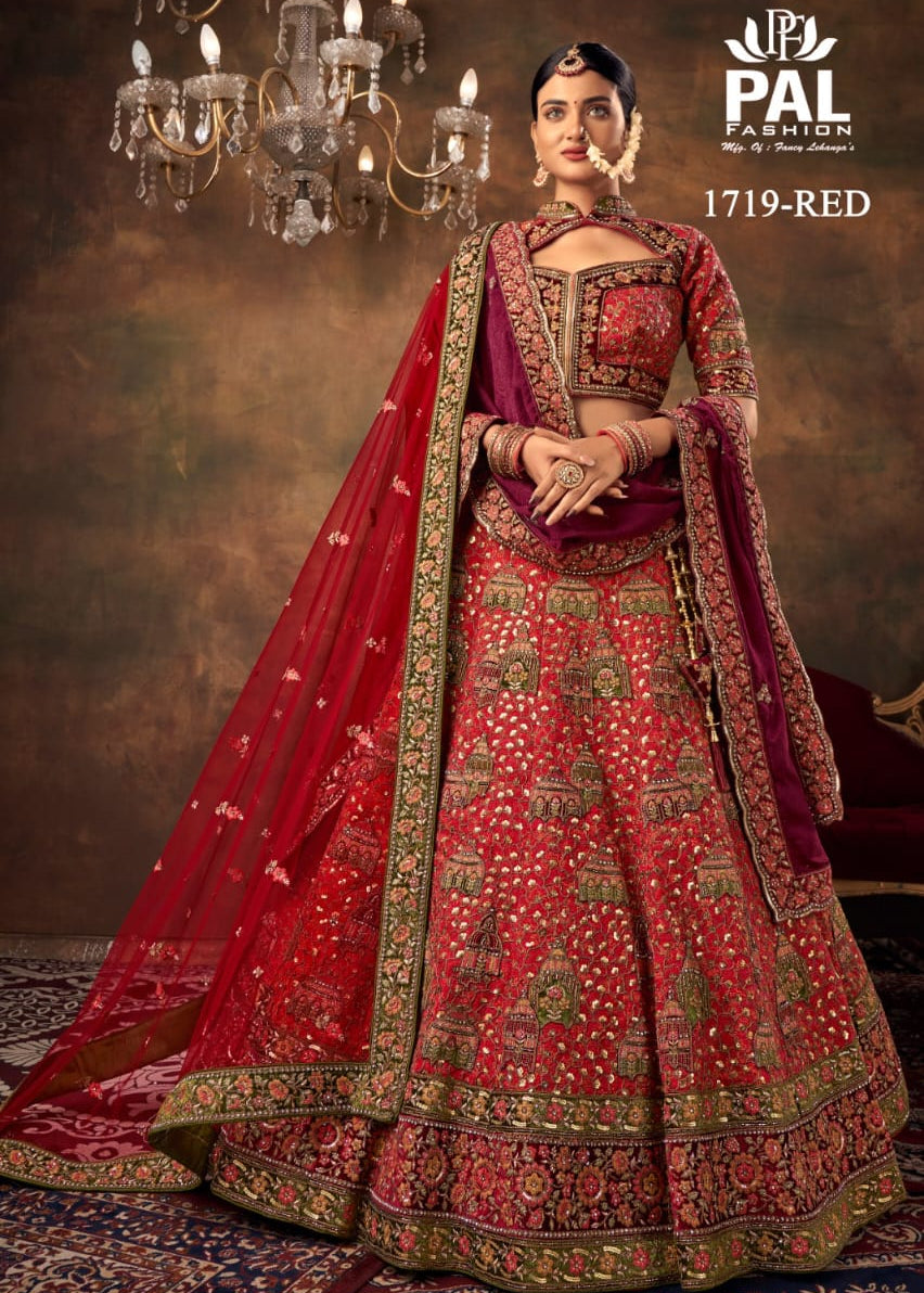 Heavy Wedding Bridal Velevt Lehenga