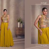 Stylish Chinon Indo Lehenga Choli