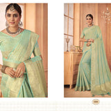 New launch linen tissue silk saree