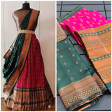 Trending half half silk saree