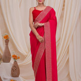 Blooming Embroidery Work Saree