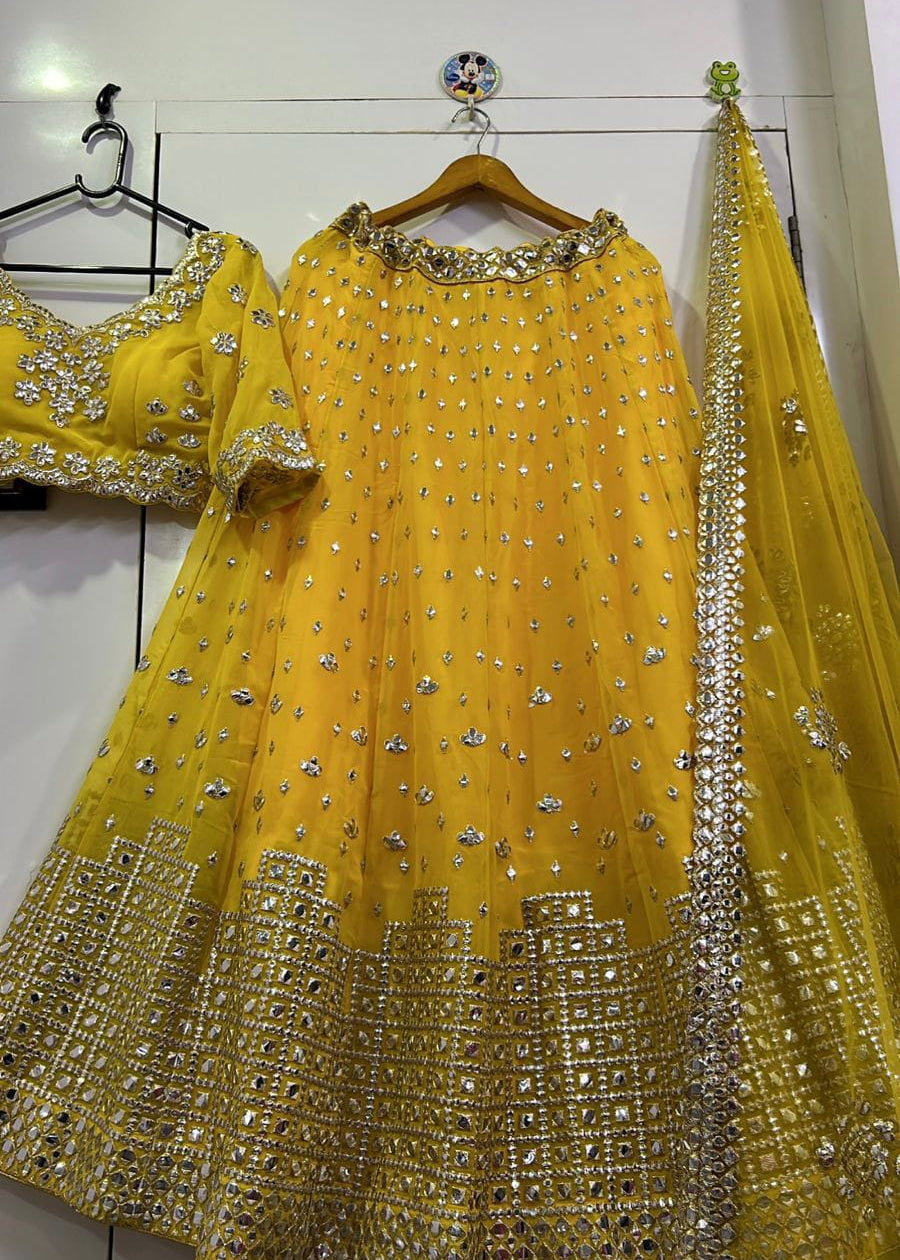 Yellow Haldi Brid Lehenga