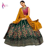 Green Bridal Wedding Lehenga