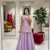 Stunning Crunchy Silk Kurta Lehenga