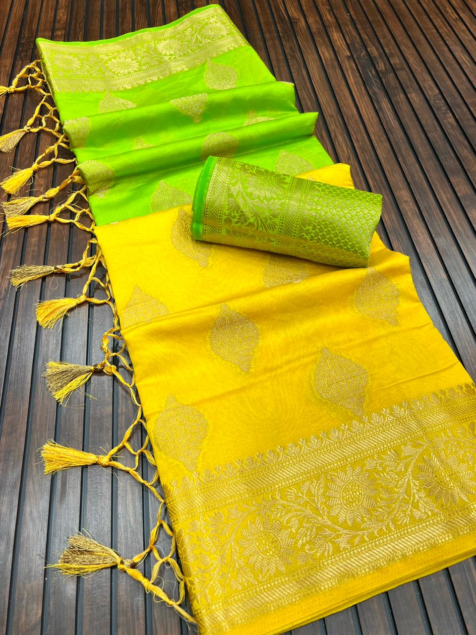 Pure Zari weaving Saree