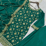 Bollywood Chinon Silk Suit Plazzo