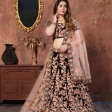 Bridal velvet lahenga choli