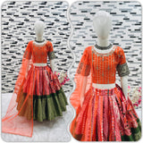 Designer Heavy Pure Kota Silk Kids Lehenga