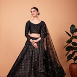 Heavy Silk Black Lahenga