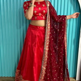 Festive Attire Red Lehenga Choli