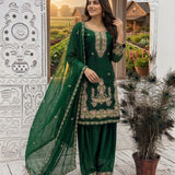 Exclusive Embroidered Silk Suit