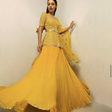 Haldi Yellowish Georgette Lehenga