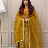 Mustard sequence lahenga choli